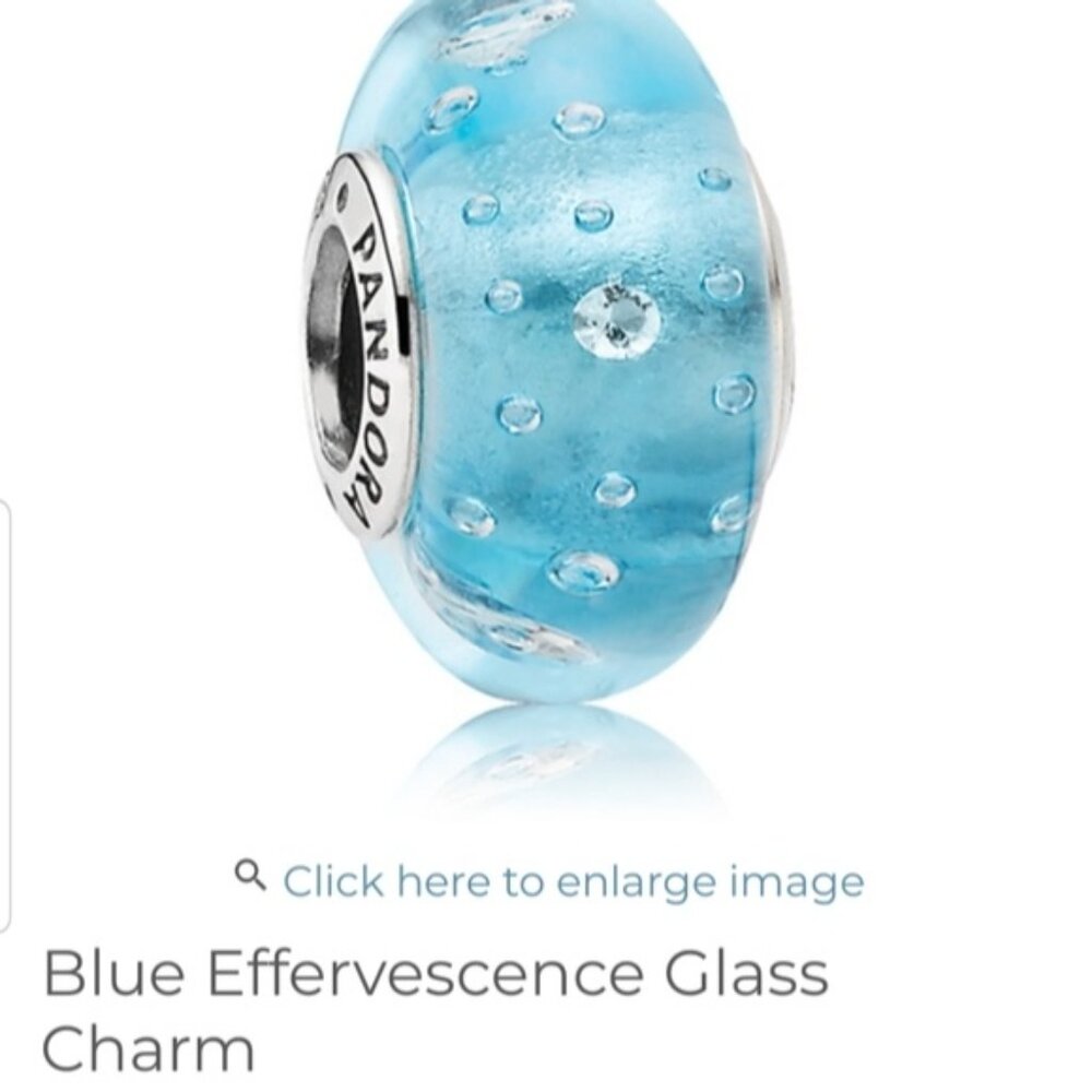 Pandora Blue Effervescence Glass Charm